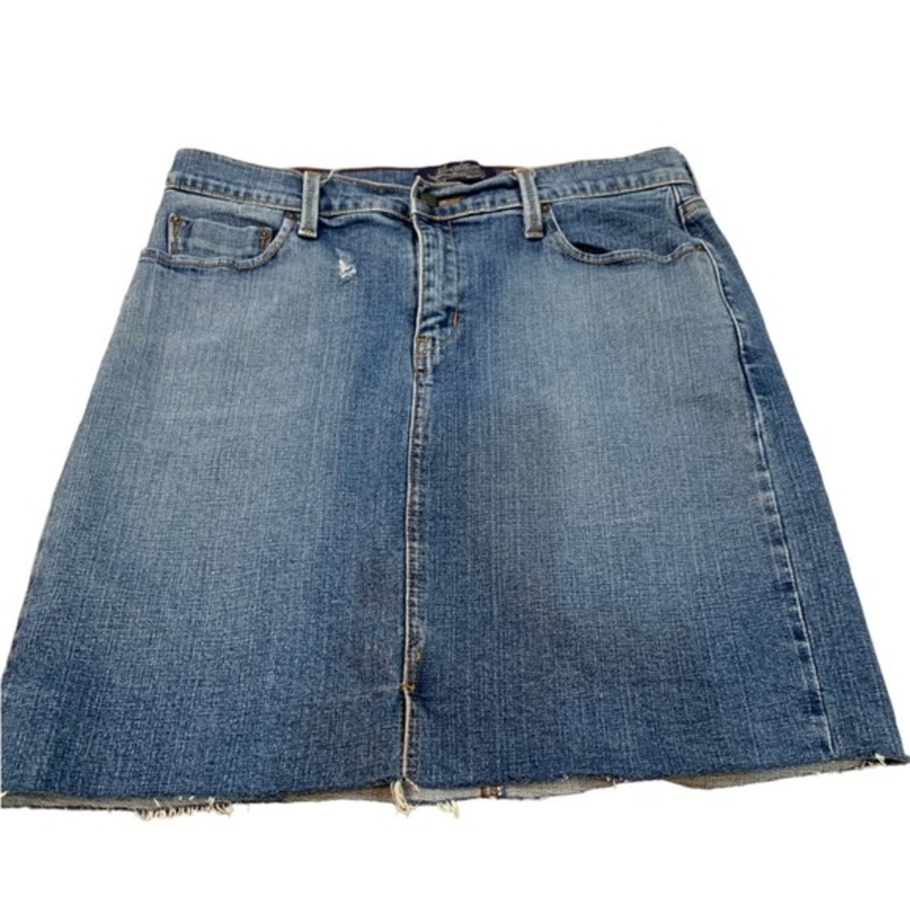 Levi Strauss Denim Skirt Raw Hem Women’s Size 12